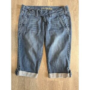 American Eagle Women’s Jeans Capri Size 8 Denim Pedal Pushers Stretch Blue